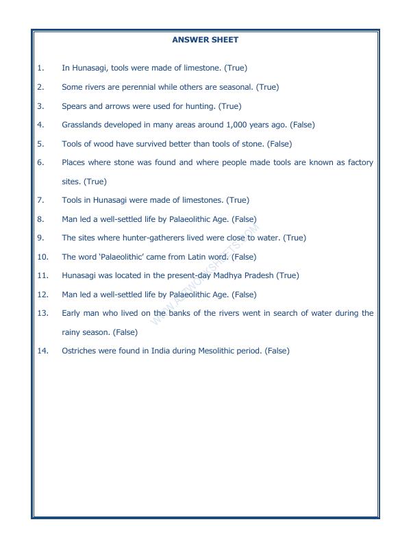 A2ZWorksheets:General Awareness-Our History and Heritage-On The Trial Of The Earliest People-08