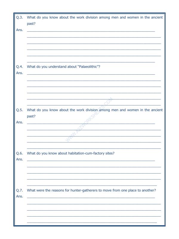 A2ZWorksheets:General Awareness-Our History and Heritage-On The Trial Of The Earliest People-09