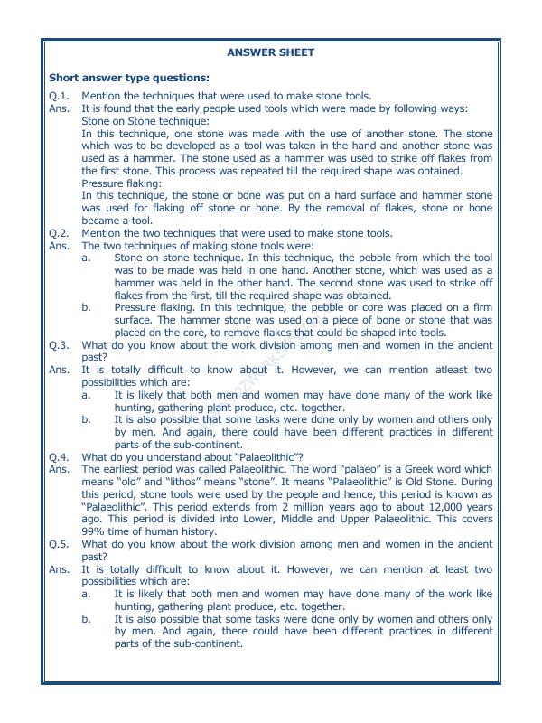 A2ZWorksheets:General Awareness-Our History and Heritage-On The Trial Of The Earliest People-09