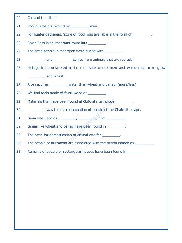 A2ZWorksheets:General Awareness-Culture and Tradition-From Gathering To Growing Food-11