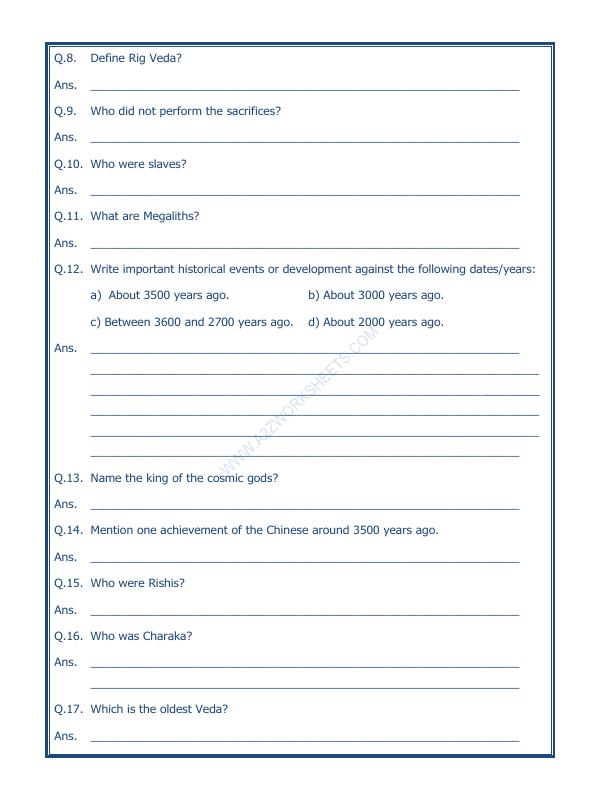A2ZWorksheets:General Awareness-Our History and Heritage-What Books And Burials Tell Us-01