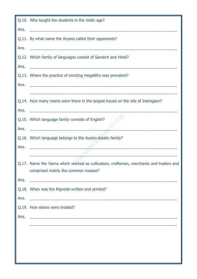 A2ZWorksheets:General Awareness-Our History and Heritage-What Books And Burials Tell Us-03