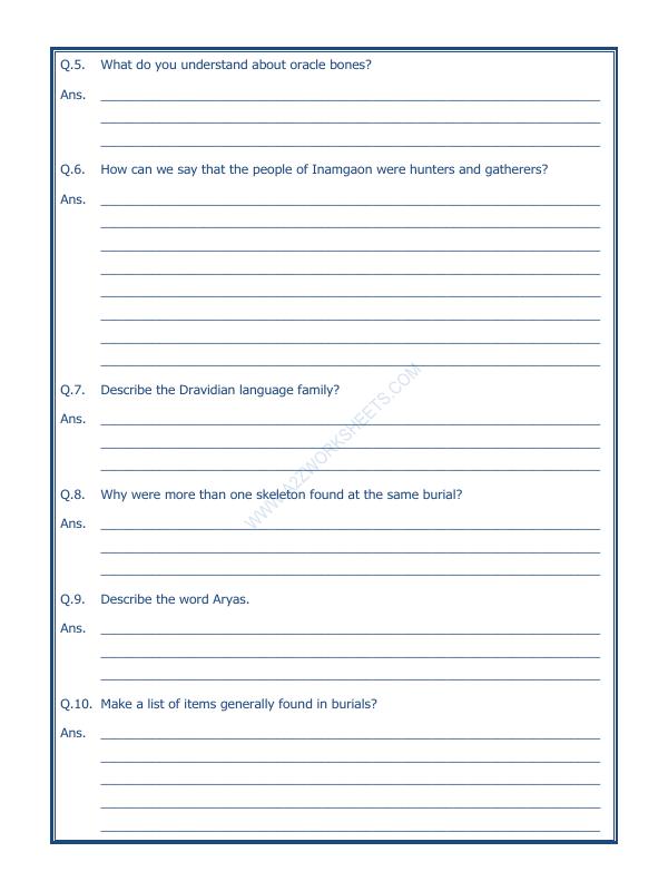 A2ZWorksheets:General Awareness-Our History and Heritage-What Books And Burials Tell Us-10