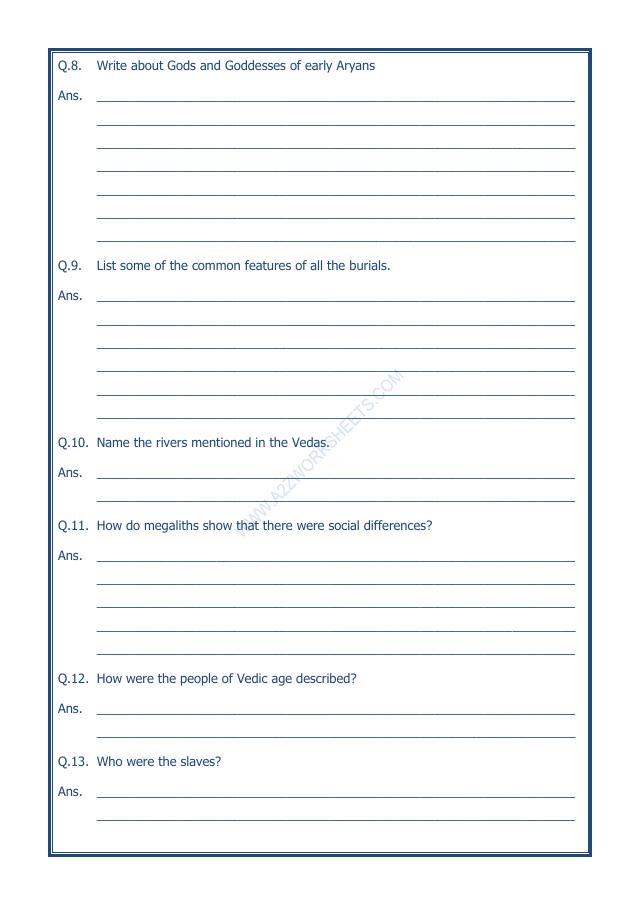 A2ZWorksheets:General Awareness-Our History and Heritage-What Books And Burials Tell Us-11