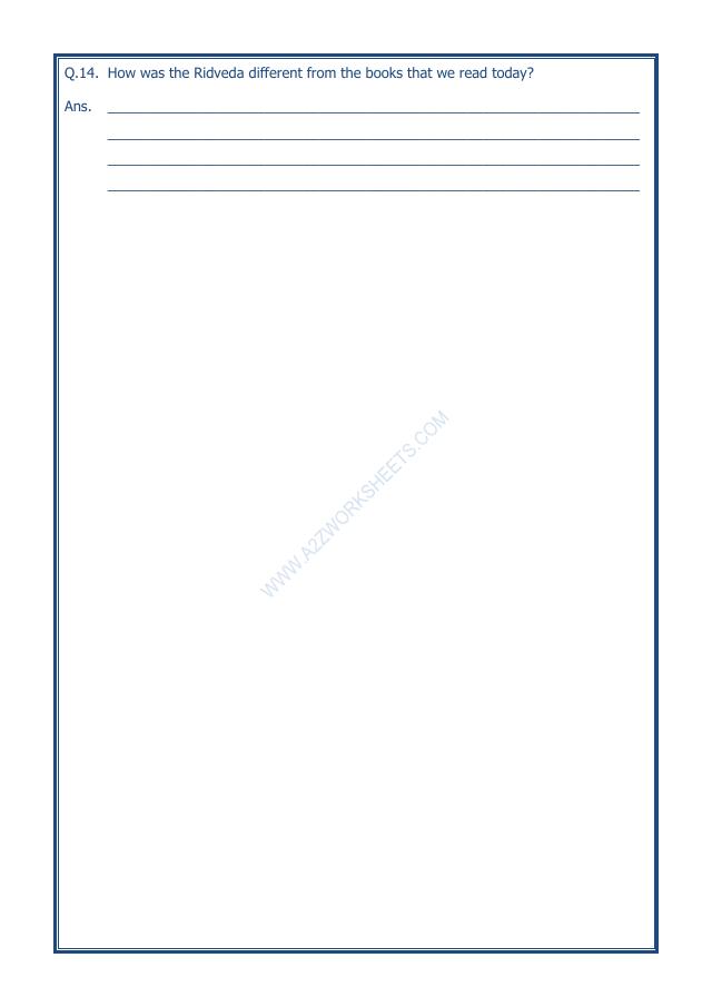 A2ZWorksheets:General Awareness-Our History and Heritage-What Books And Burials Tell Us-11