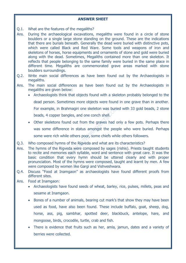 A2ZWorksheets:General Awareness-Our History and Heritage-What Books And Burials Tell Us-11