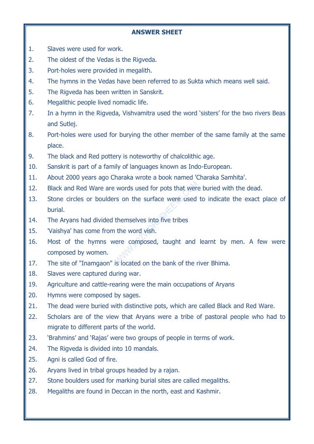A2ZWorksheets:General Awareness-Our History and Heritage-What Books And Burials Tell Us-13