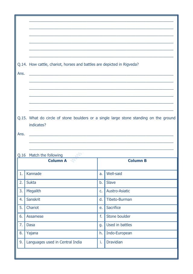 A2ZWorksheets:General Awareness-Our History and Heritage-What Books And Burials Tell Us-14