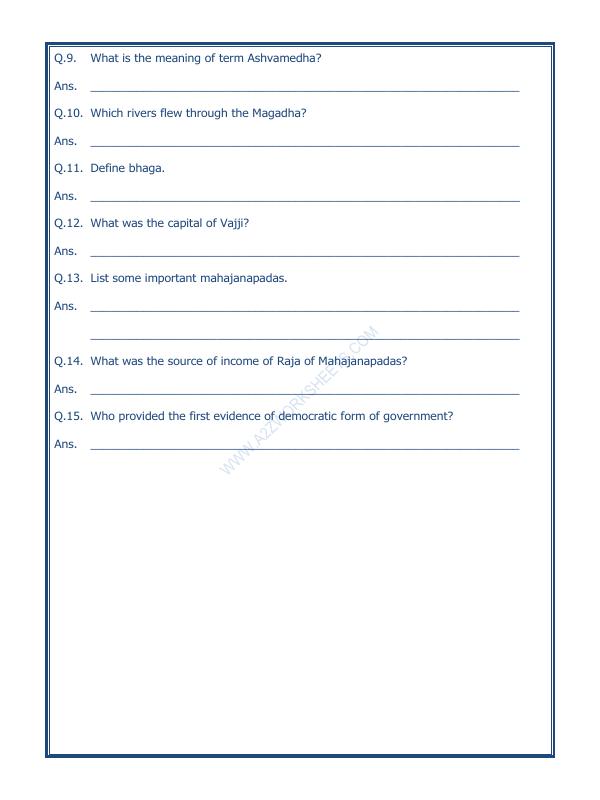 A2ZWorksheets:General Awareness-Our History and Heritage-Kingdoms, Kings And An Early Republic-03