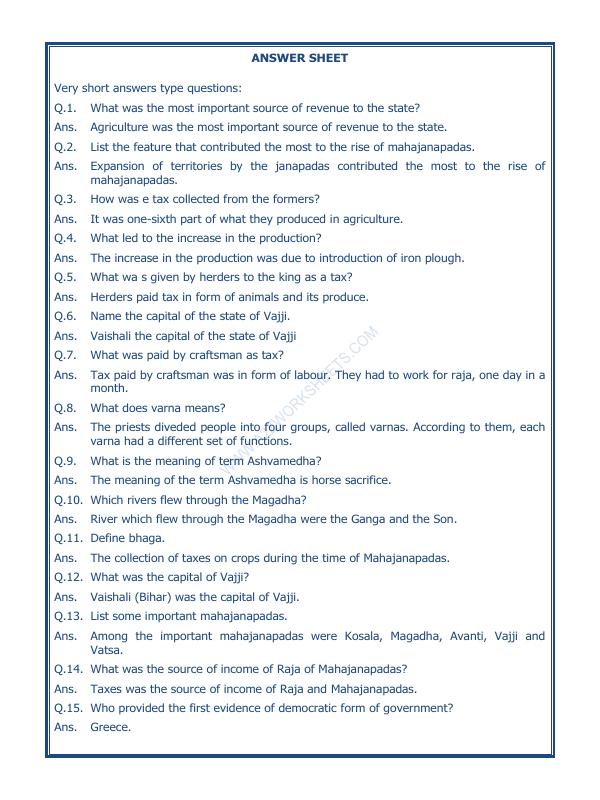 A2ZWorksheets:General Awareness-Our History and Heritage-Kingdoms, Kings And An Early Republic-03
