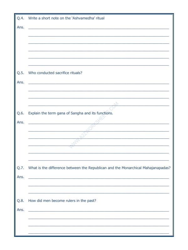 A2ZWorksheets:General Awareness-Our History and Heritage-Kingdoms, Kings And An Early Republic-08