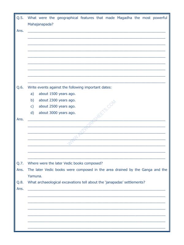 A2ZWorksheets:General Awareness-Our History and Heritage-Kingdoms, Kings And An Early Republic-09