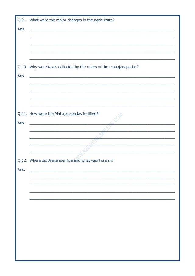 A2ZWorksheets:General Awareness-Our History and Heritage-Kingdoms, Kings And An Early Republic-10