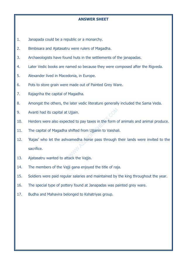 A2ZWorksheets:General Awareness-Our History and Heritage-Kingdoms, Kings And An Early Republic-11