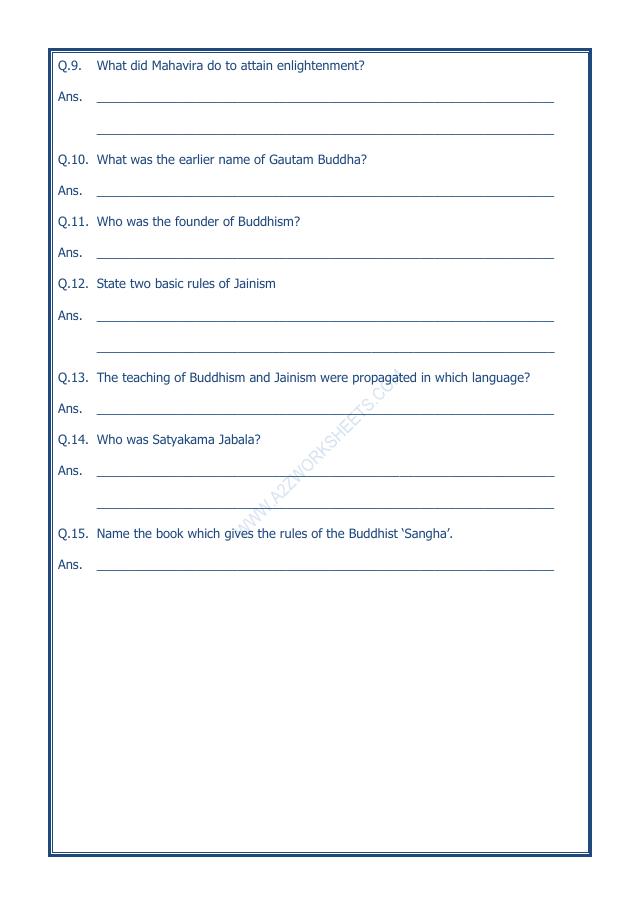 A2ZWorksheets:General Awareness-Our History and Heritage-New Question And Ideas-01