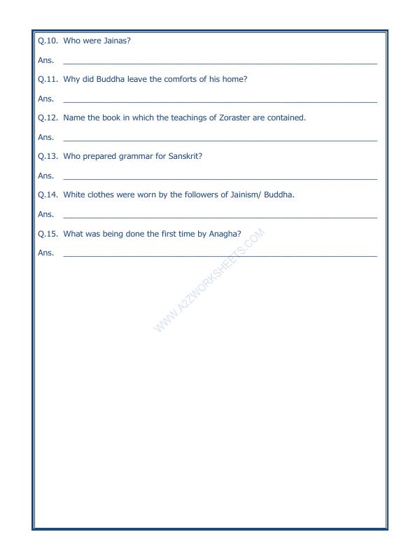 A2ZWorksheets:General Awareness-Our History and Heritage-New Question And Ideas-02