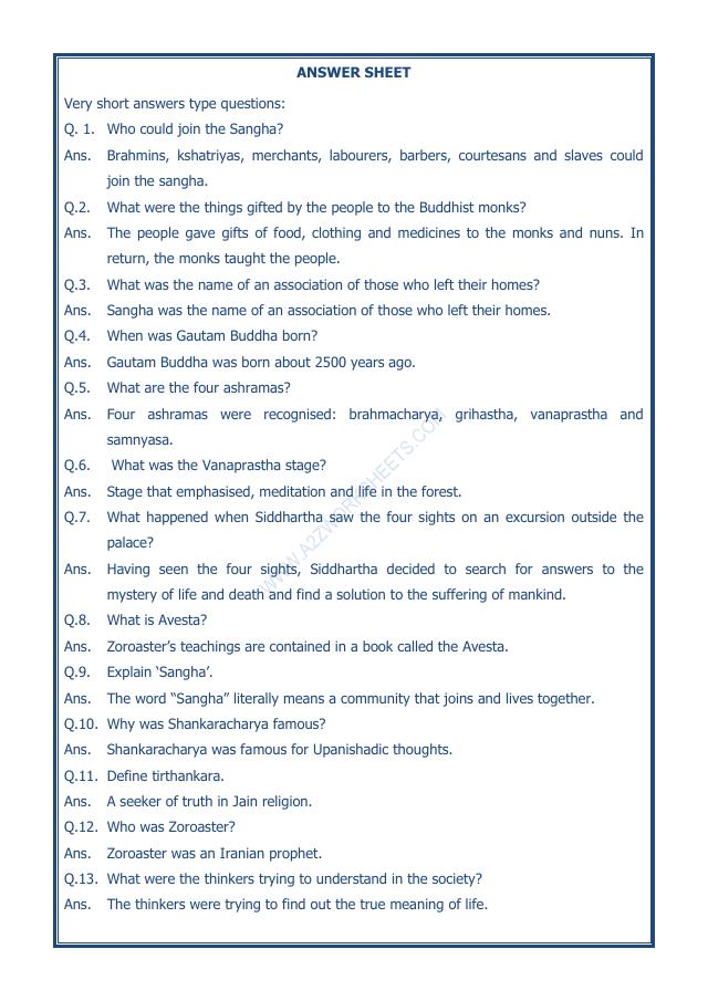 A2ZWorksheets:General Awareness-Our History and Heritage-New Question And Ideas-05