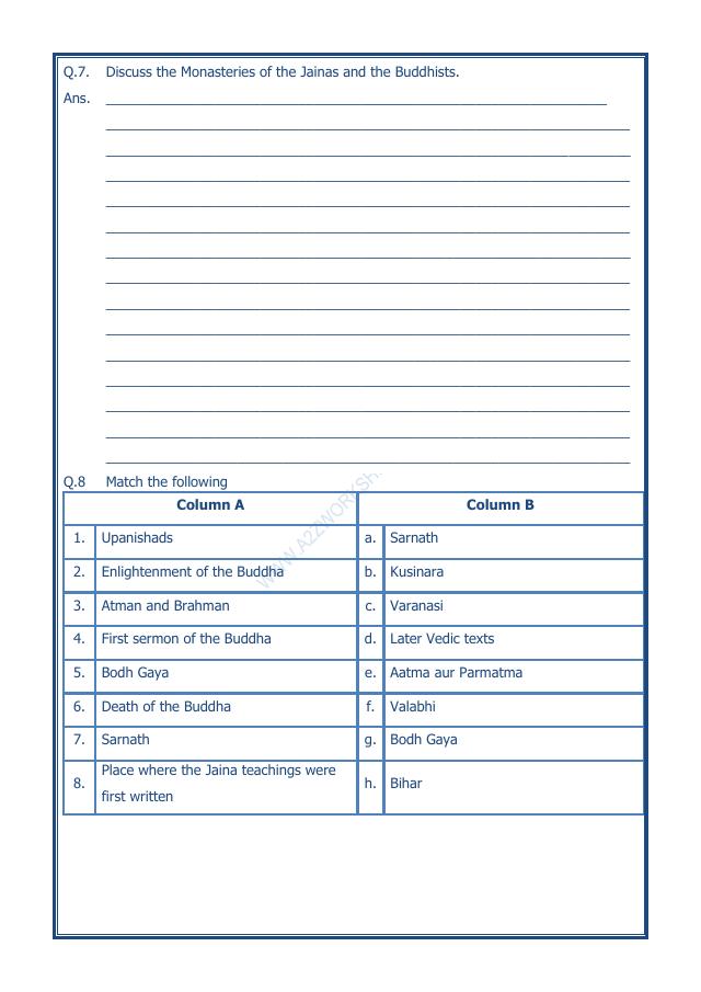A2ZWorksheets:General Awareness-Our History and Heritage-New Question And Ideas-14