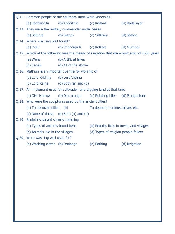 A2ZWorksheets:General Awareness-Our History and Heritage-Vital Villages, Thriving Towns-05