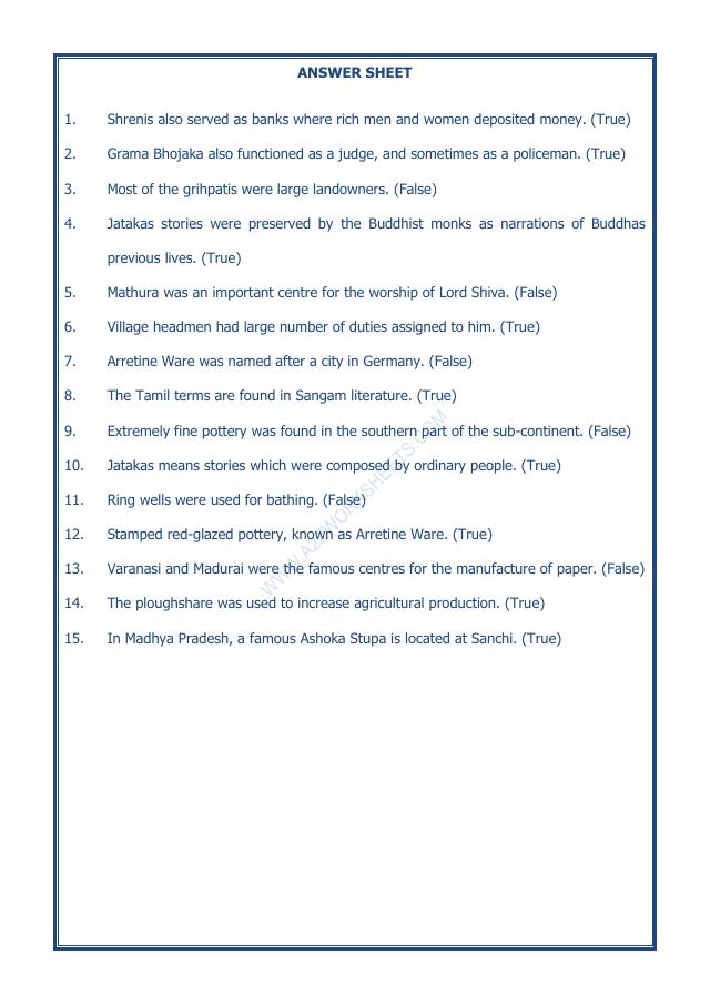 A2ZWorksheets:General Awareness-Our History and Heritage-Vital Villages, Thriving Towns-07