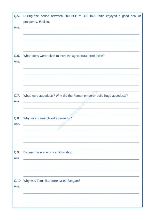 A2ZWorksheets:General Awareness-Our History and Heritage-Vital Villages, Thriving Towns-08