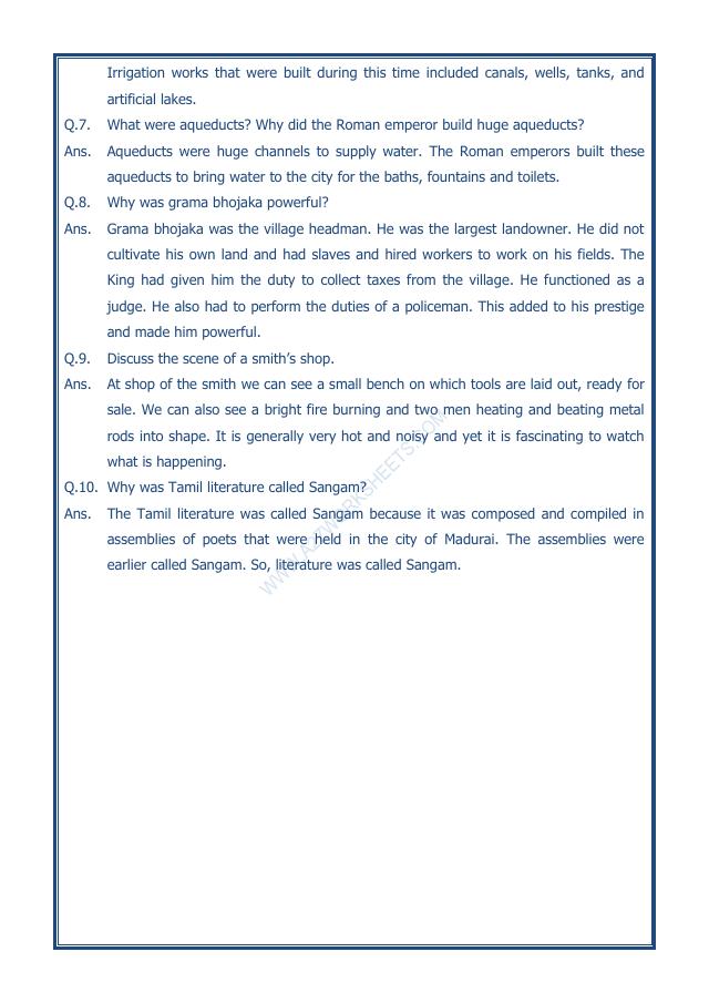 A2ZWorksheets:General Awareness-Our History and Heritage-Vital Villages, Thriving Towns-08