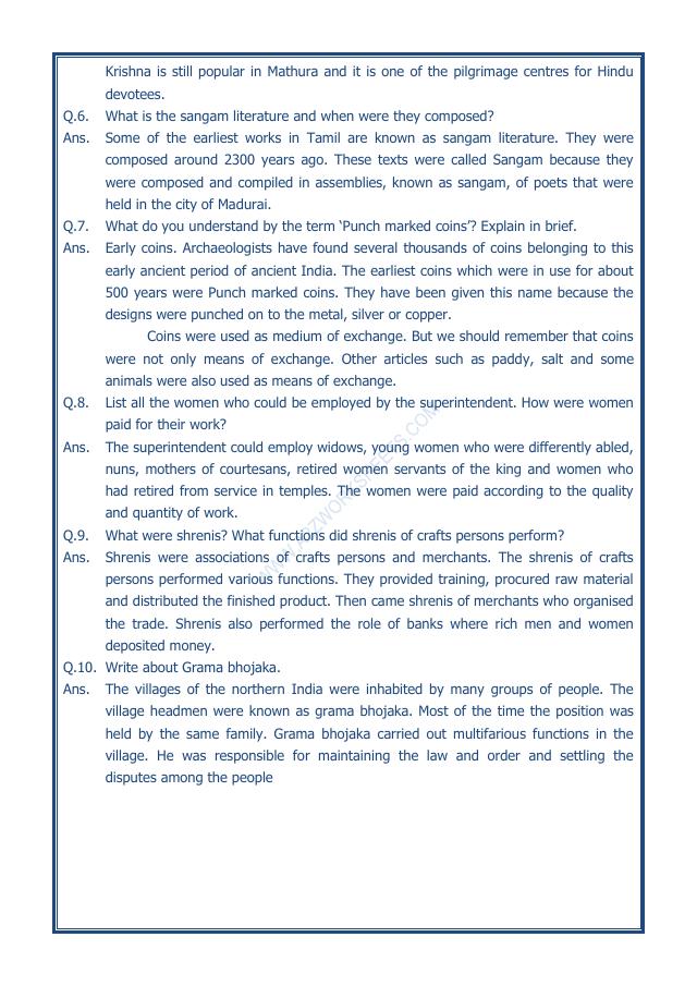 A2ZWorksheets:General Awareness-Our History and Heritage-Vital Villages, Thriving Towns-09