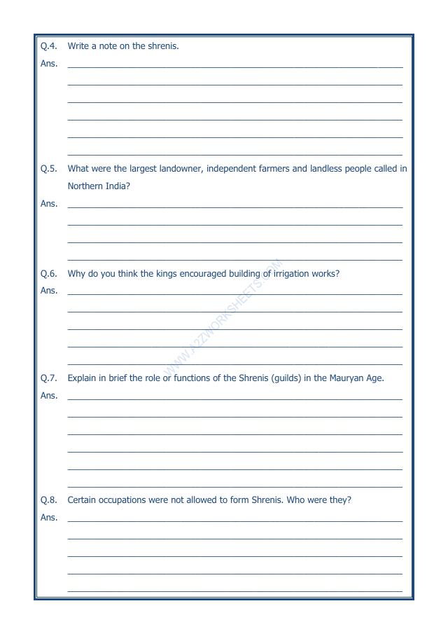 A2ZWorksheets:General Awareness-Our History and Heritage-Vital Villages, Thriving Towns-11