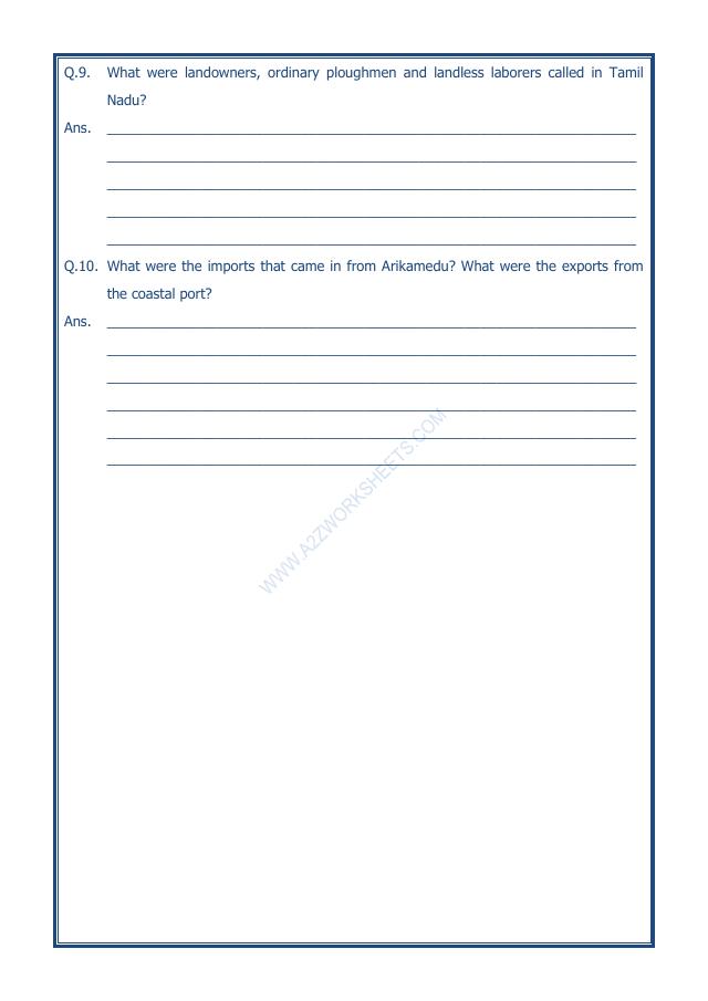 A2ZWorksheets:General Awareness-Our History and Heritage-Vital Villages, Thriving Towns-11