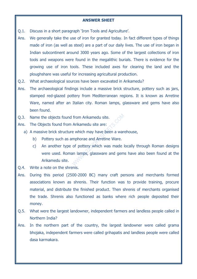 A2ZWorksheets:General Awareness-Our History and Heritage-Vital Villages, Thriving Towns-11