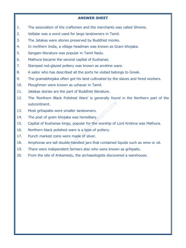 A2ZWorksheets:General Awareness-Our History and Heritage-Vital Villages, Thriving Towns-12