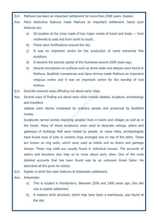 A2ZWorksheets:General Awareness-Our History and Heritage-Vital Villages, Thriving Towns-13