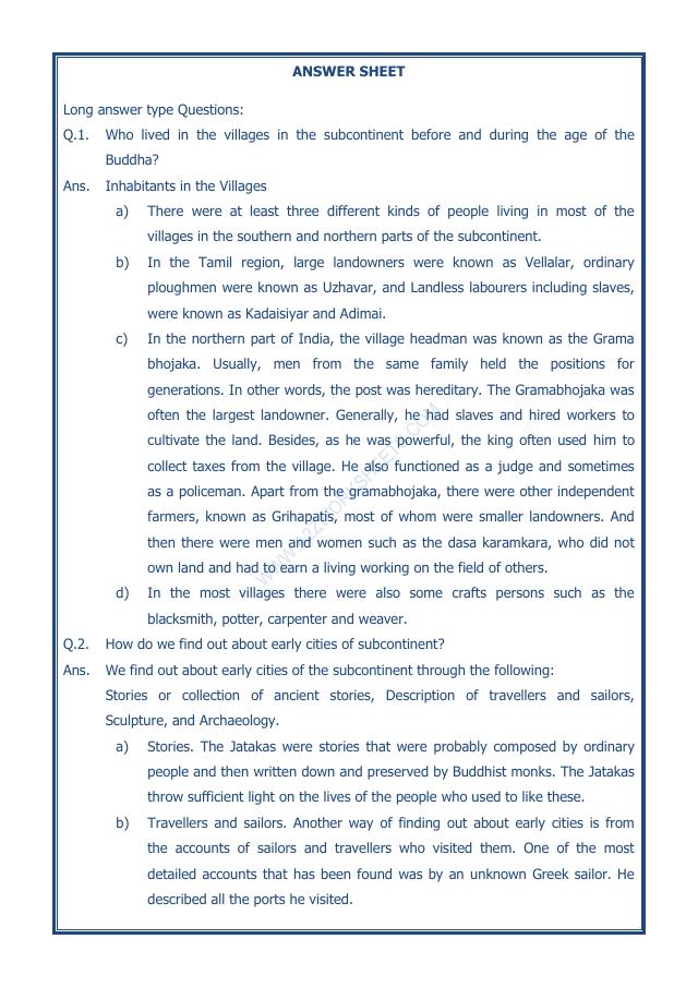 A2ZWorksheets:General Awareness-Our History and Heritage-Vital Villages, Thriving Towns-14