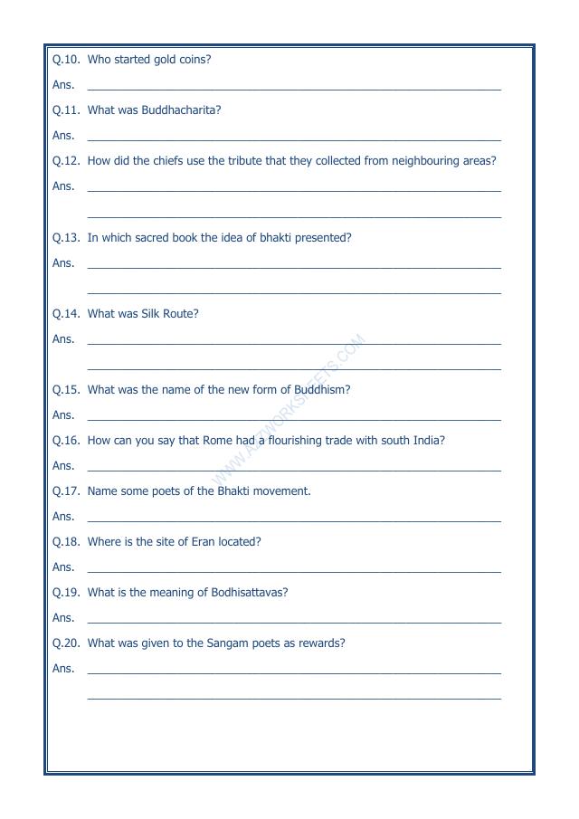 A2ZWorksheets:General Awareness-Our History and Heritage-Traders, Kings And Pilgrims-03