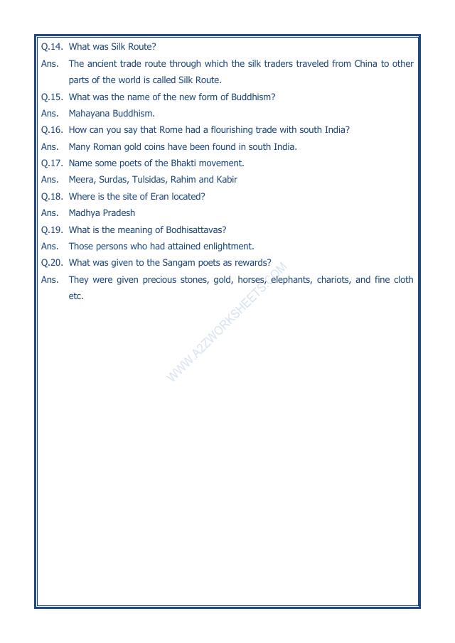 A2ZWorksheets:General Awareness-Our History and Heritage-Traders, Kings And Pilgrims-03