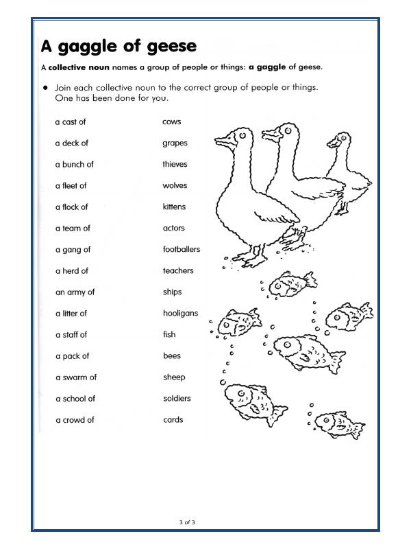 A2ZWorksheets:English-Grammar-Let's Practice Collective Nouns