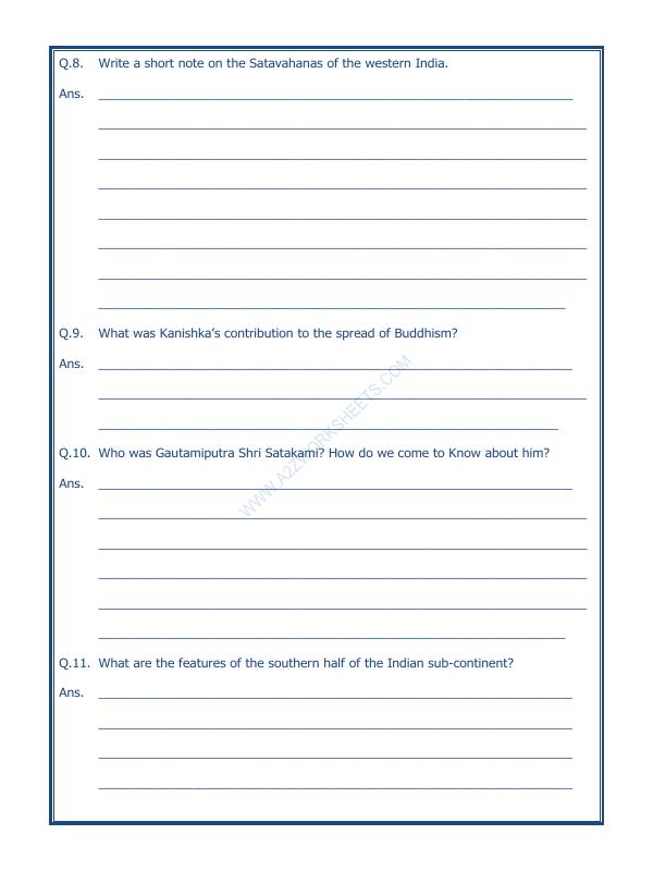 A2ZWorksheets:General Awareness-Our History and Heritage-Traders, Kings And Pilgrims-11