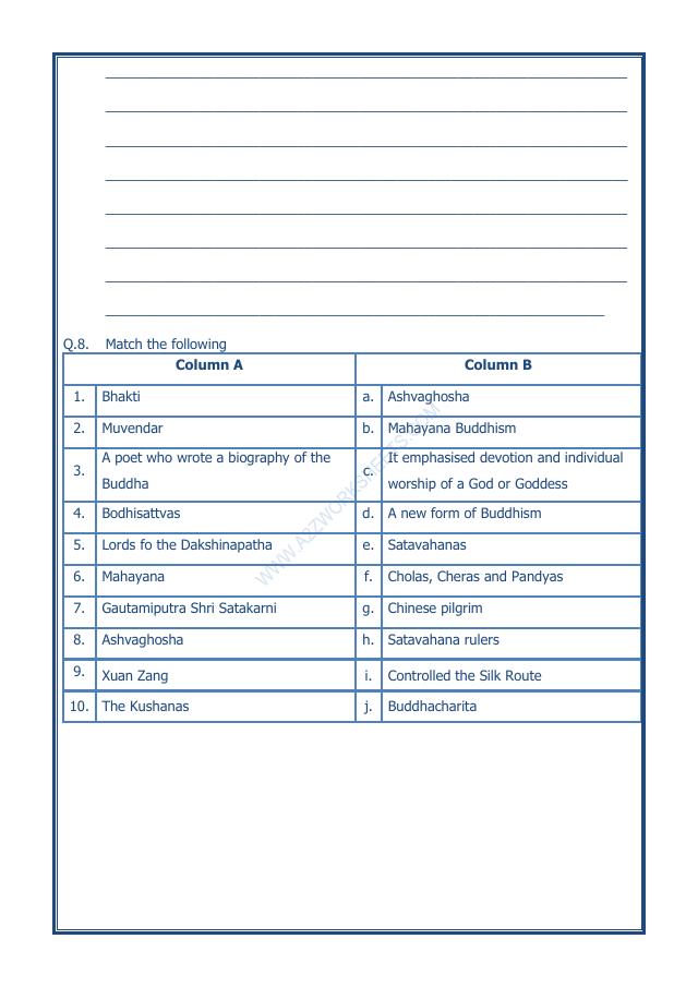 A2ZWorksheets:General Awareness-Our History and Heritage-Traders, Kings And Pilgrims-14
