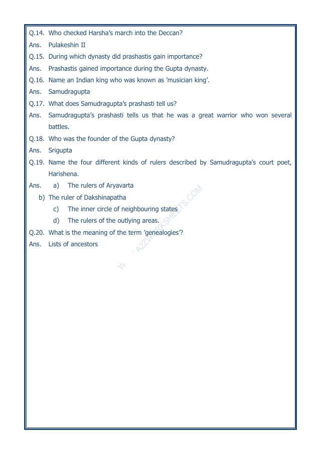 A2ZWorksheets:General Awareness-Our History and Heritage-New Empires And Kingdoms-01
