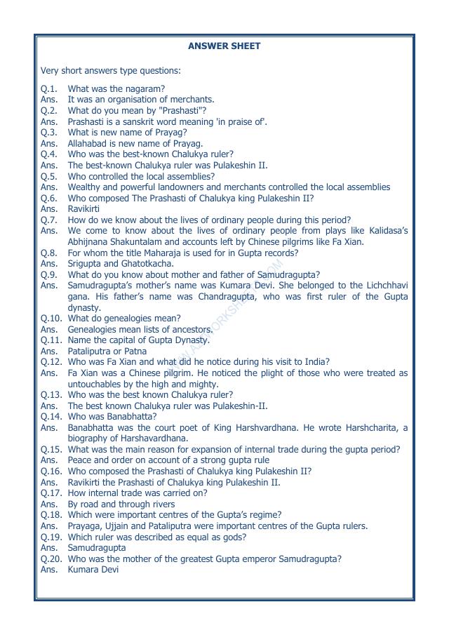 A2ZWorksheets:General Awareness-Our History and Heritage-New Empires And Kingdoms-03