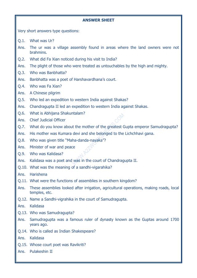 A2ZWorksheets:General Awareness-Our History and Heritage-New Empires And Kingdoms-04