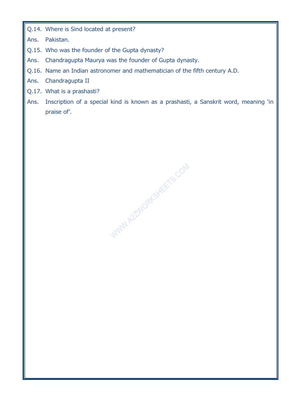 A2ZWorksheets:General Awareness-Our History and Heritage-New Empires And Kingdoms-05