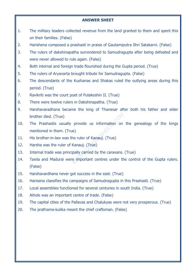 A2ZWorksheets:General Awareness-Our History and Heritage-New Empires And Kingdoms-08