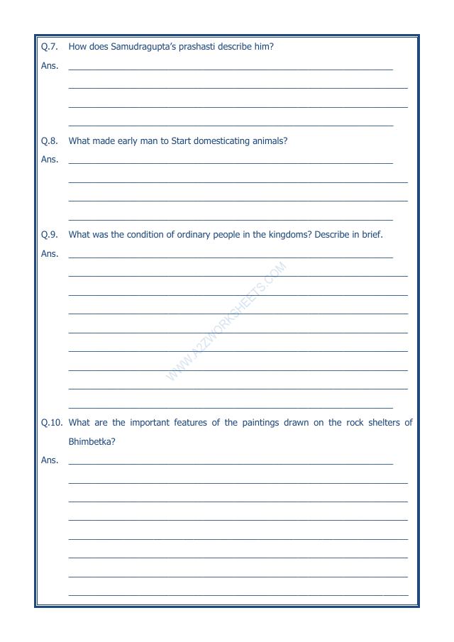 A2ZWorksheets:General Awareness-Our History and Heritage-New Empires And Kingdoms-09