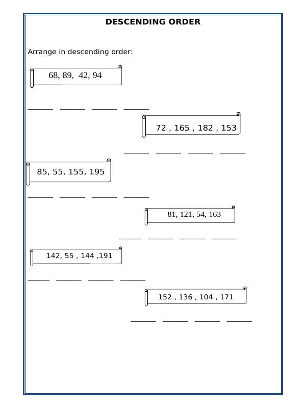 A2ZWorksheets:Maths-Numbers-Descending Order-02