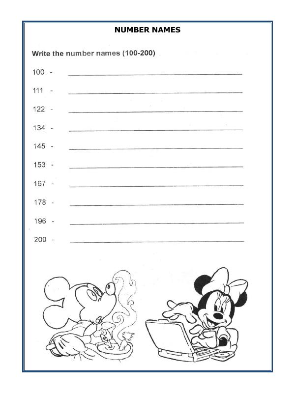 A2ZWorksheets:Maths-Numbers-Number Names-02