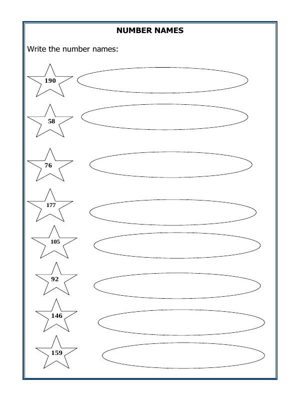 A2ZWorksheets:Maths-Numbers-Number Names-02