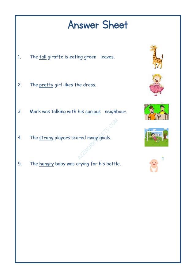 A2ZWorksheets:English-Grammar-English Adjectives Worksheet-04