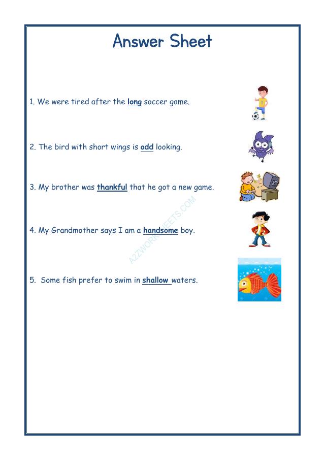 A2ZWorksheets:English-Grammar-English Adjectives Worksheet-07
