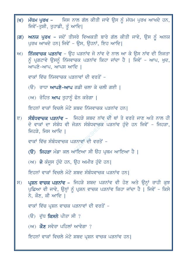 A2ZWorksheets:Language-Punjabi-Punjab Grammar-Padnav-01